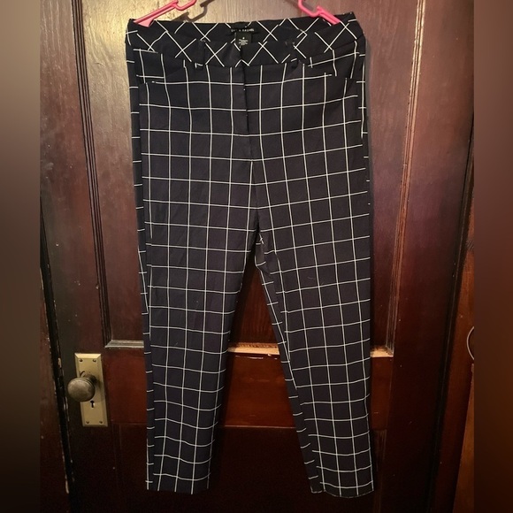 ZAC and Rachel checkered blue and white pants size 8 stretch - Picture 1 of 4